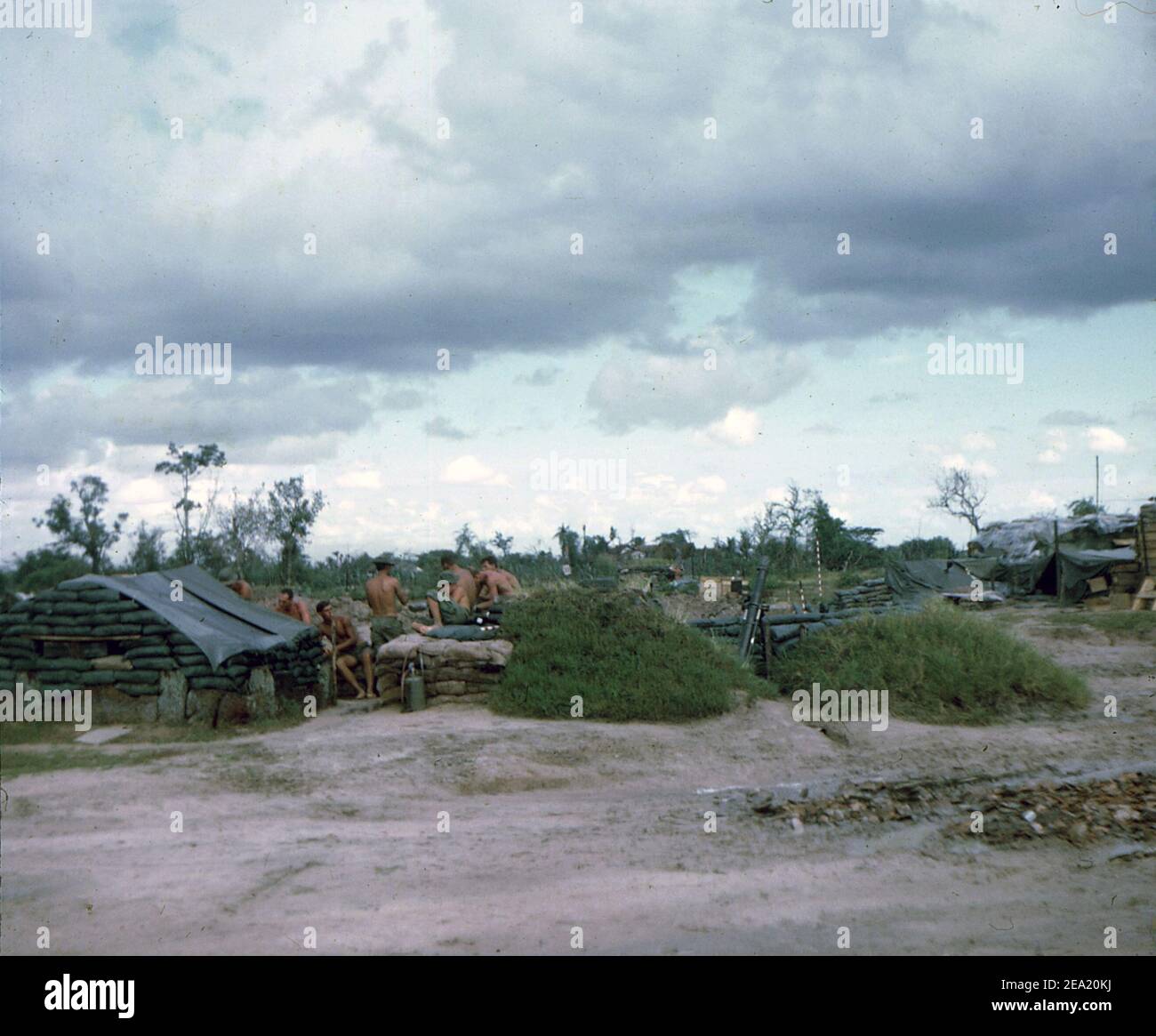 Etats-Unis Vietnam-Krieg armée américaine Mörser M29 81 mm - Vietnam War United States Army Mortar M29 3.2 pouces / 81 mm Banque D'Images