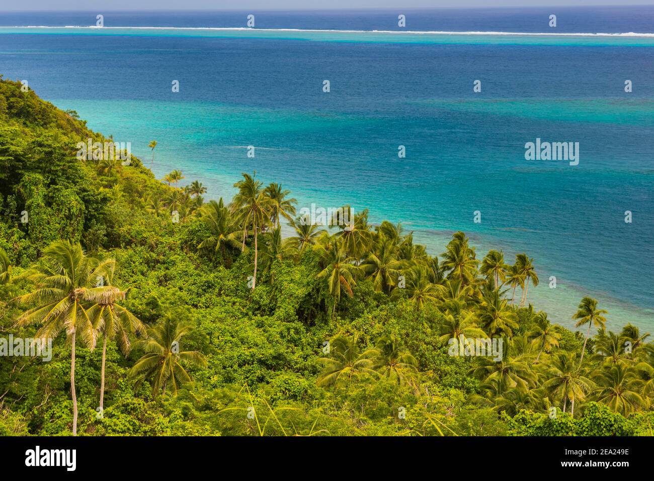 Vue sur le lagon de Wallis, Wallis et Futuna Banque D'Images
