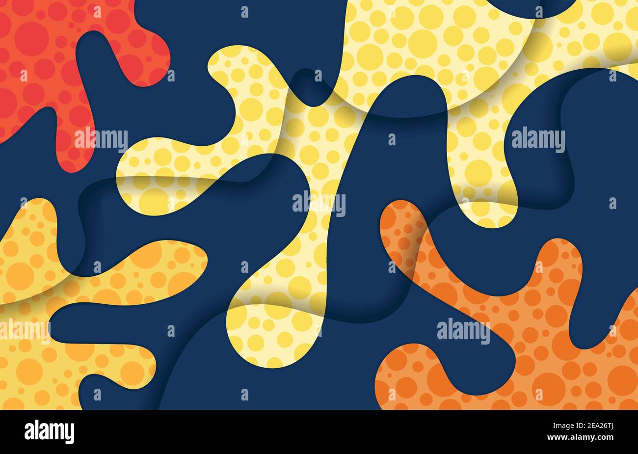 Style fluide abstrait de mise en page 3D colorée avec modèle de style. Chevauchement de l'arrière-plan du concept liquide. Illustration de Vecteur