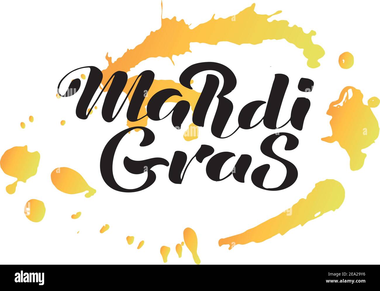 Lettrage pour la carte de vœux Mardi gras Illustration de Vecteur