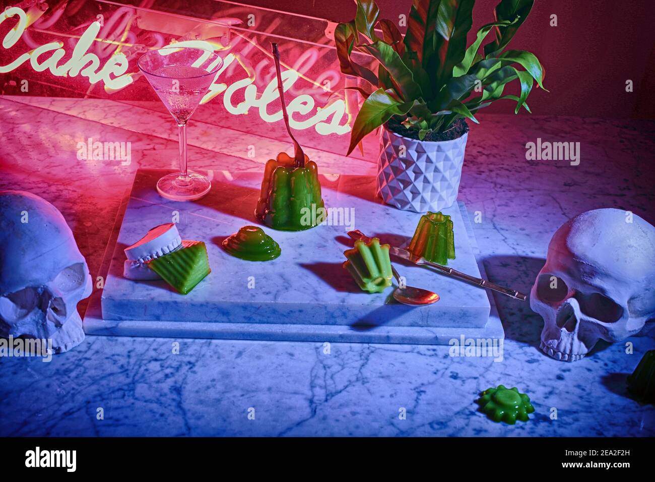 GRANDE-BRETAGNE /Londres / Bombas et Paar/ Sam Bompas et Harry Parr et crée l'art alimentaire à l'aide de desserts à base de gélatine, appelés couramment gelées. La compa Banque D'Images