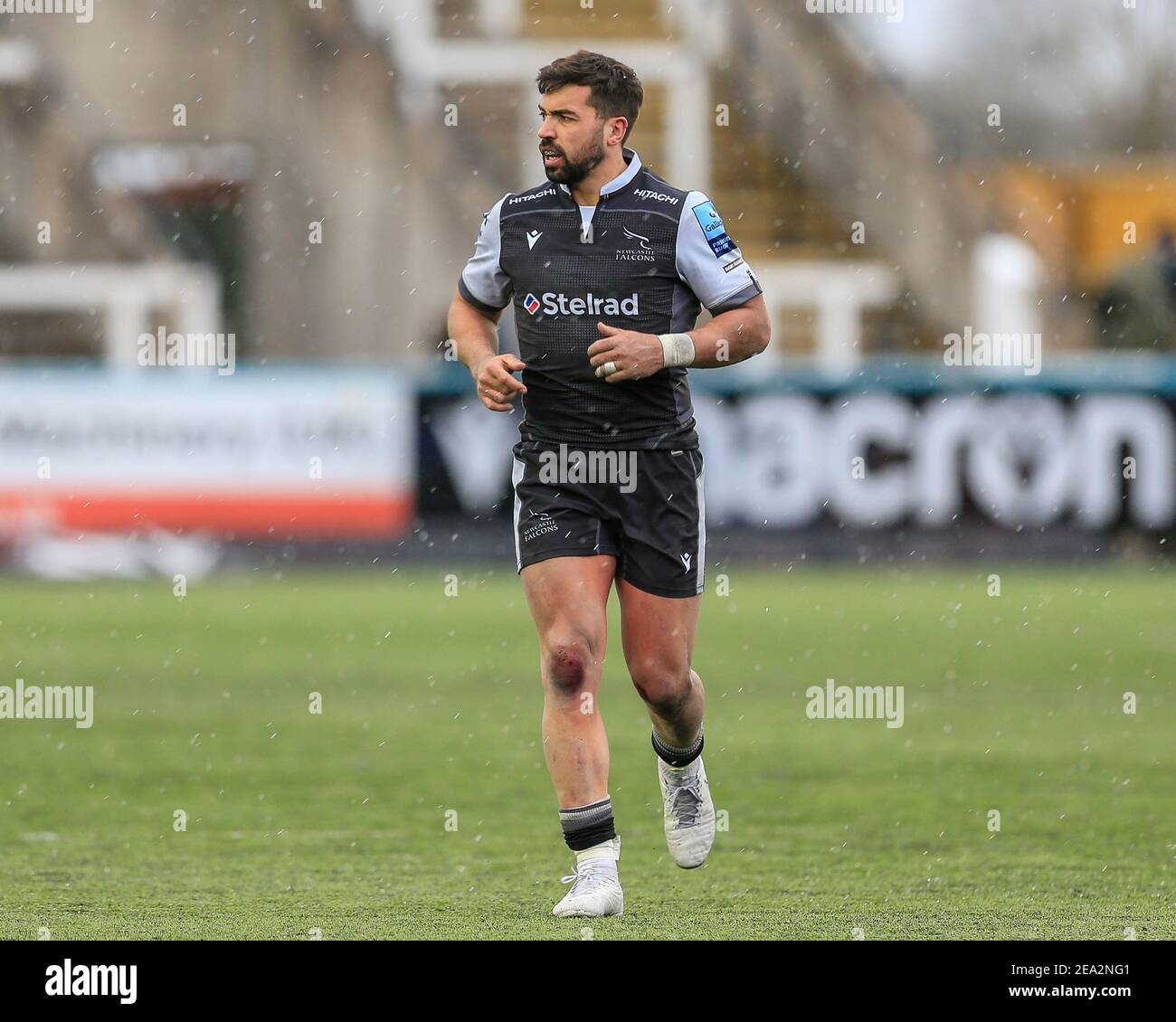 Newcastle, Royaume-Uni. 07e février 2021. Gareth Owen de Newcastle Falcons pendant le match à Newcastle, Royaume-Uni le 2/7/2021. (Photo par IAM Burn/News Images/Sipa USA) crédit: SIPA USA/Alay Live News Banque D'Images