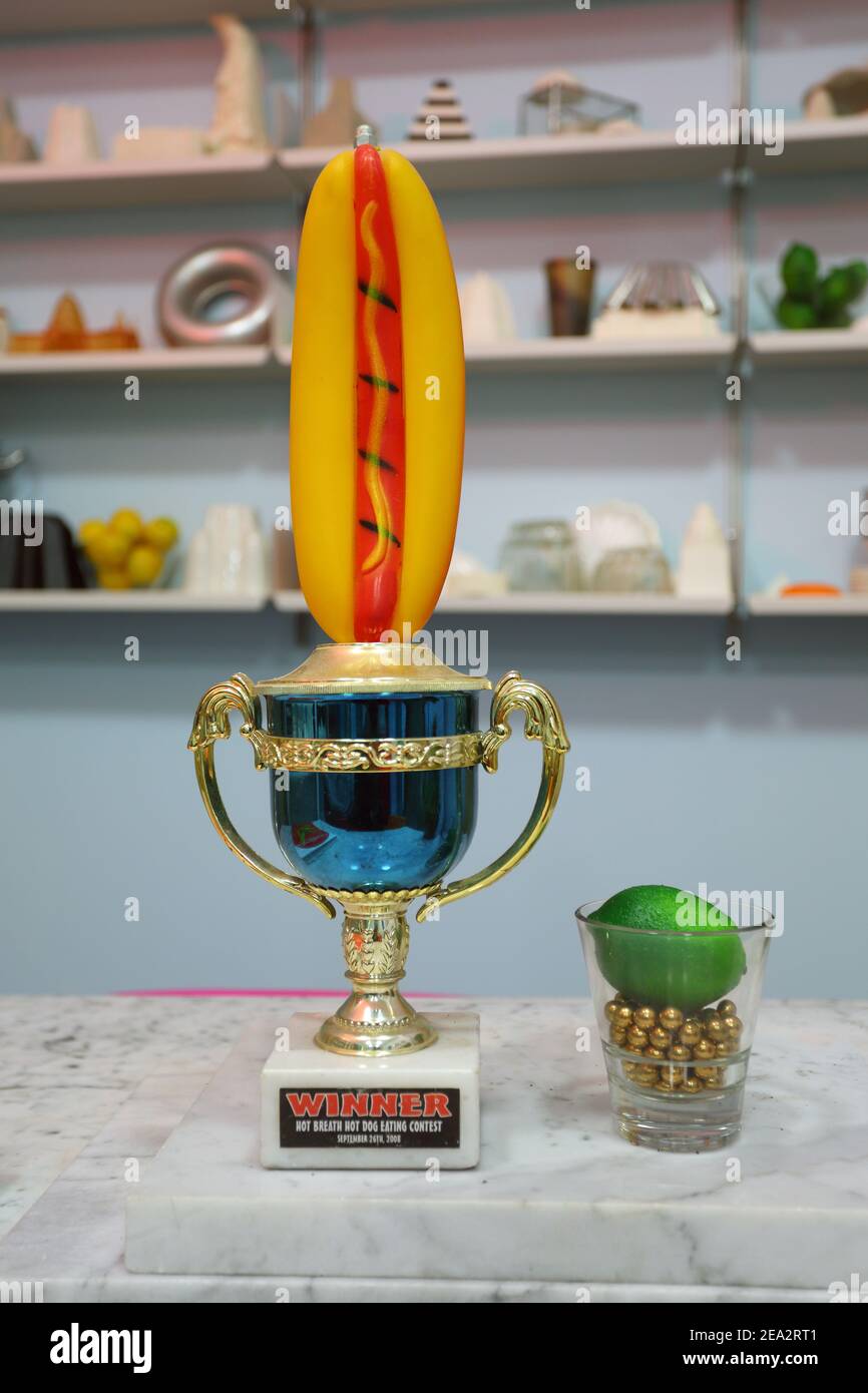 Trophée Hot Dog. Banque D'Images