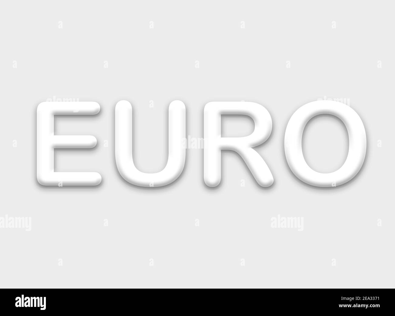 ILLUSTRATION DE la conception DE TEXTE EURO. Affiche fixe de bannière textuelle professionnelle. Arrière-plan typographique. Concept créatif. Bannière de texte 3D pour les publicités. Banque D'Images