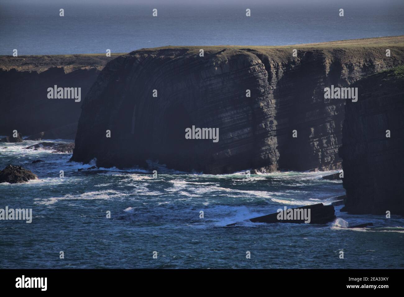 Falaises de Loop Head. Le comté de Clare, Irlande Banque D'Images
