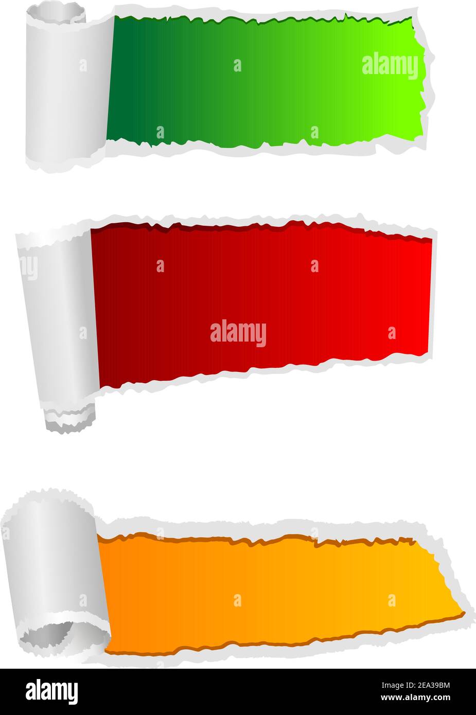 Éléments de papier déchiré avec des trous pour la conception Illustration de Vecteur