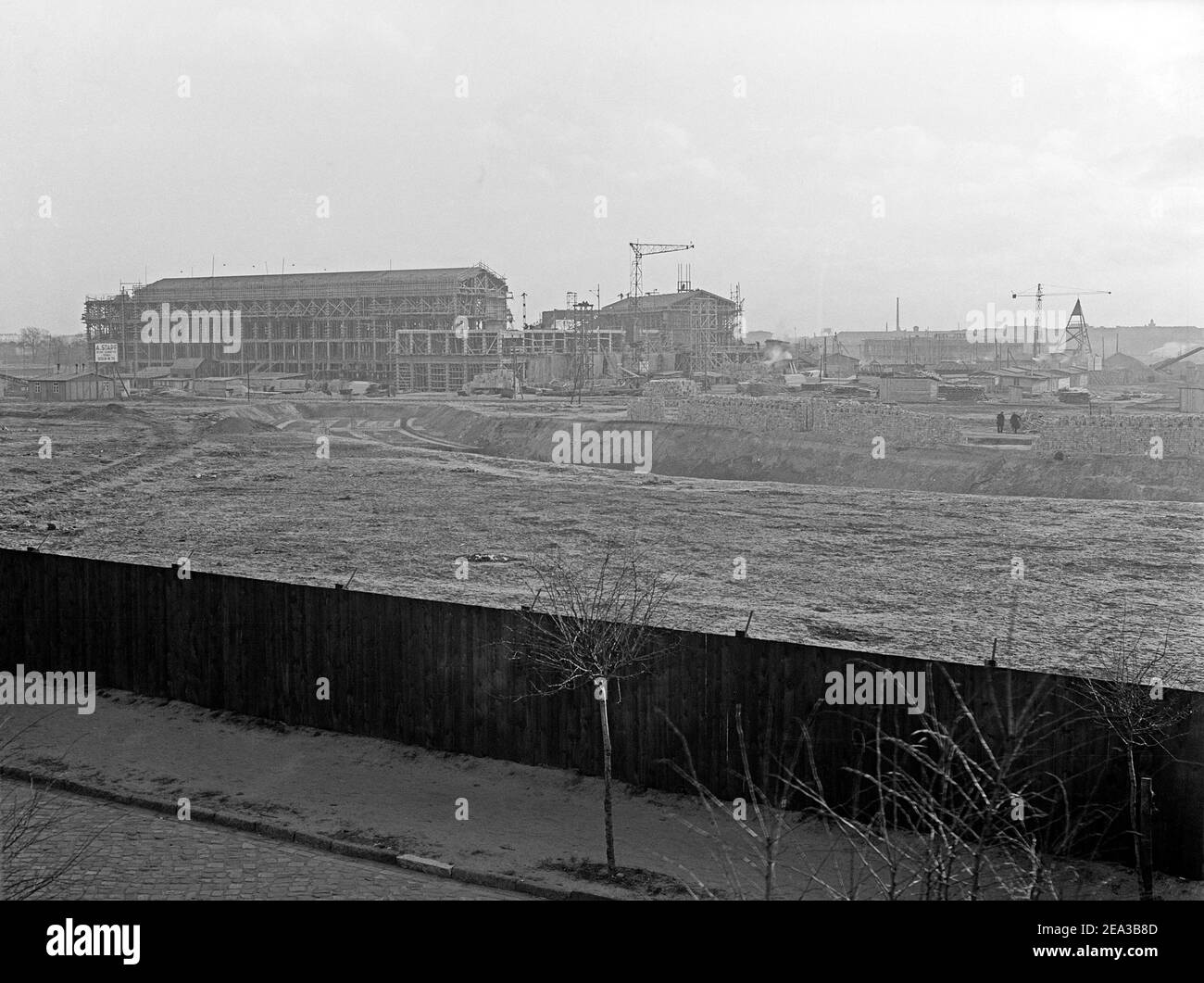 Aéroport Tempelhof en construction, vers 1925, Berlin, Allemagne Banque D'Images