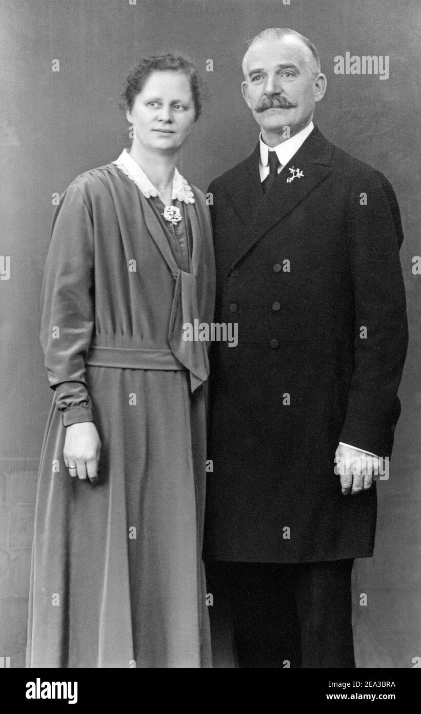 Portrait d'un couple, vers 1925, Allemagne Banque D'Images