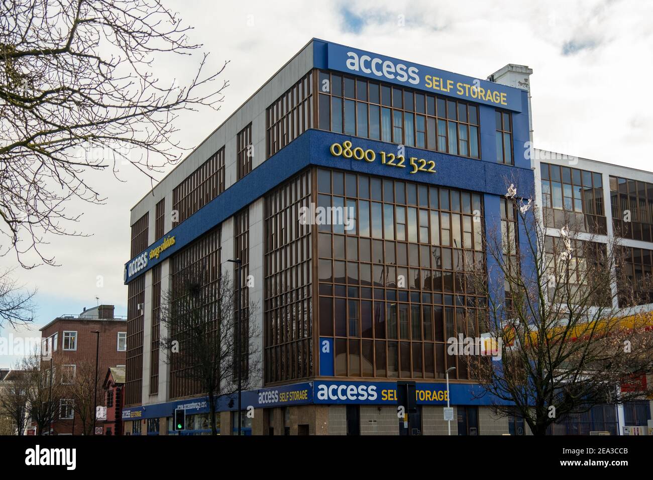 Londres - accès Self Storage bâtiment à Acton, West London Banque D'Images