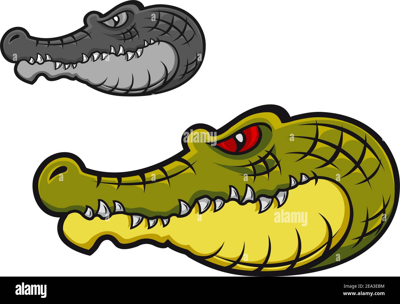 Danger pour la tête de crocodile dessin tatouage ou conception mascotte Illustration de Vecteur