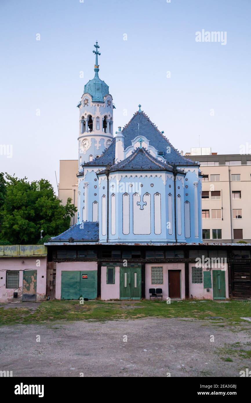 L’église de bleu Banque D'Images