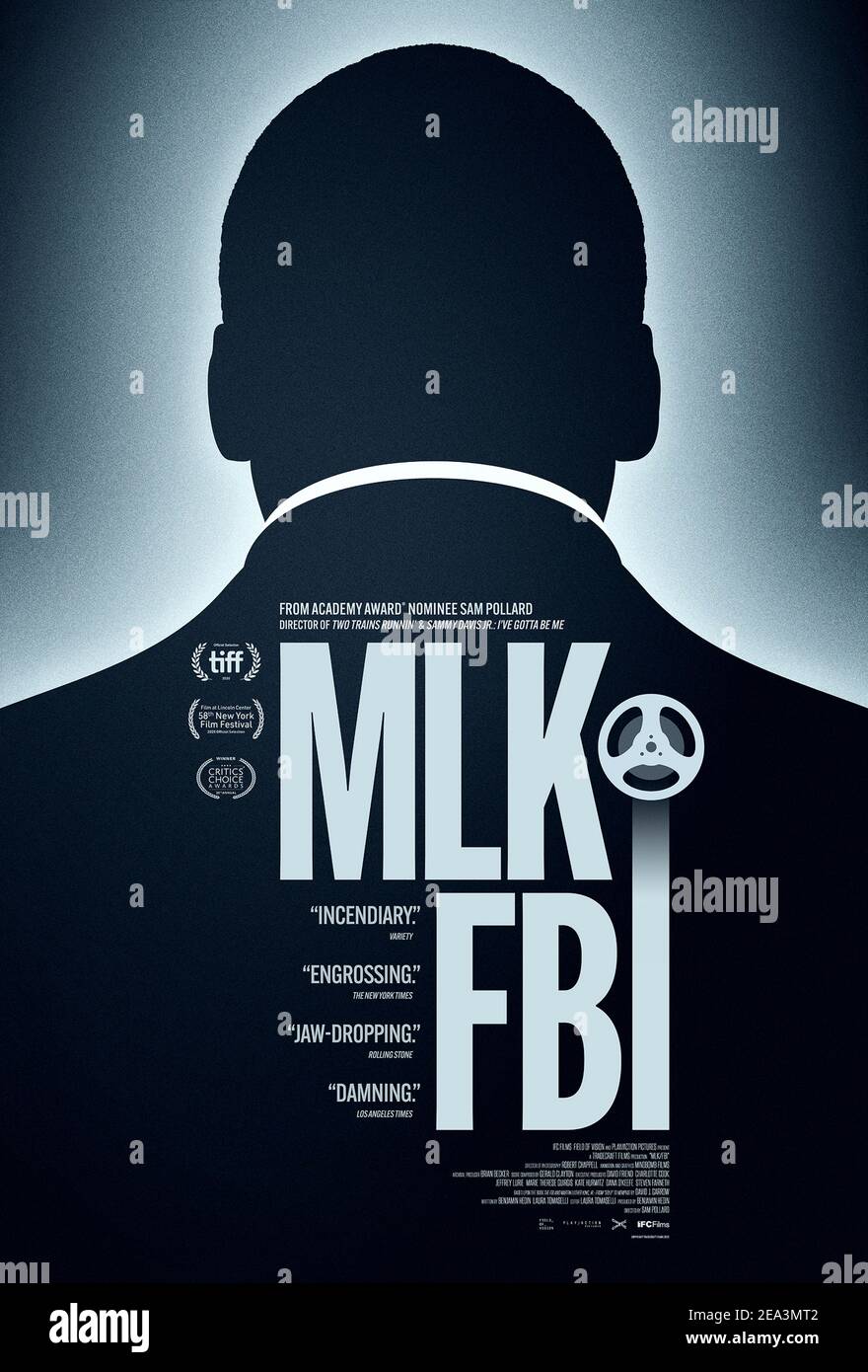 MLK/FBI (2020) dirigé par Sam Pollard et avec David Garrow, Clarence B. Jones et Charles KNOX. Basé sur des fichiers récemment déclassifiés, le film résonnant de Sam Pollard explore la surveillance et le harcèlement de Martin Luther King, Jr. Par le gouvernement américain Banque D'Images