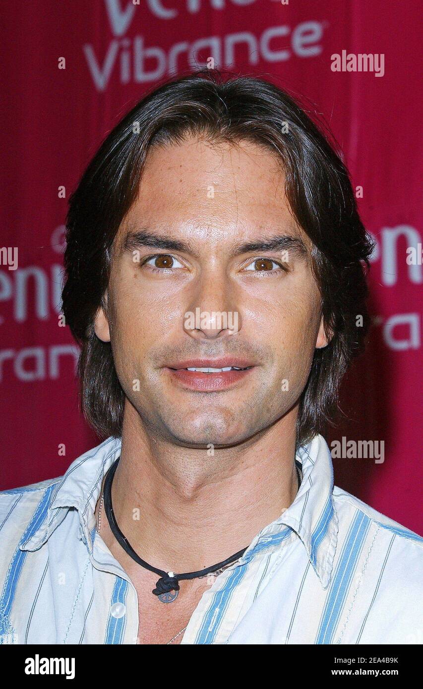 Marcus Schenkenberg a participé au lancement, en tant que juge, du concours de la Vibrance de Gillette venus, intitulé « jambes d'une déesse », qui s'est tenu aux studios Times Square à New York, le vendredi 10 juin 2005. Photo de Nicolas Khayat/ABACA. Banque D'Images