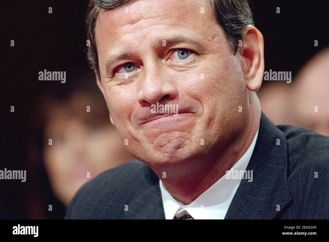 John Roberts, nommé juge en chef de la Cour suprême, au cours de la dernière journée d'audience de confirmation d'hisconfirmation le 15 septembre 2005 à Washington, D.C. photo par Olivier Douliery/ABACAPRESS.COM Banque D'Images