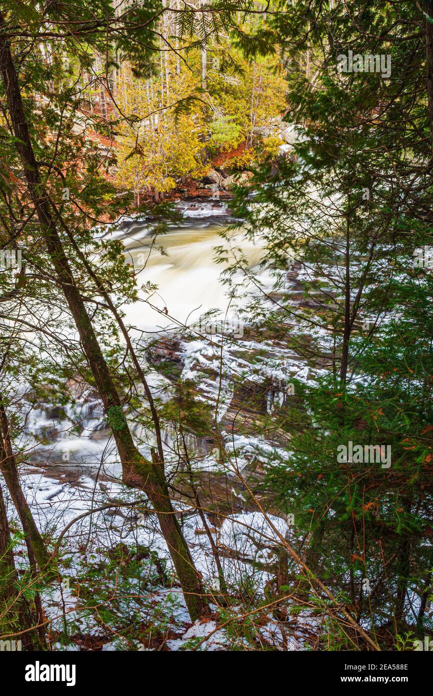 Egan Chutes conservation Area Bancroft Ontario Canada en hiver Banque D'Images