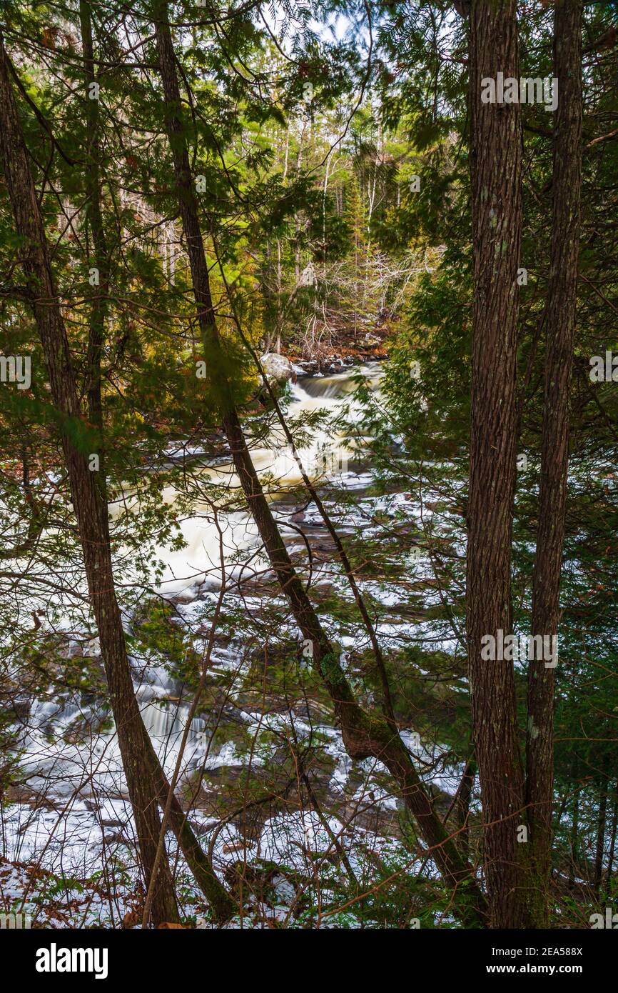 Egan Chutes conservation Area Bancroft Ontario Canada en hiver Banque D'Images