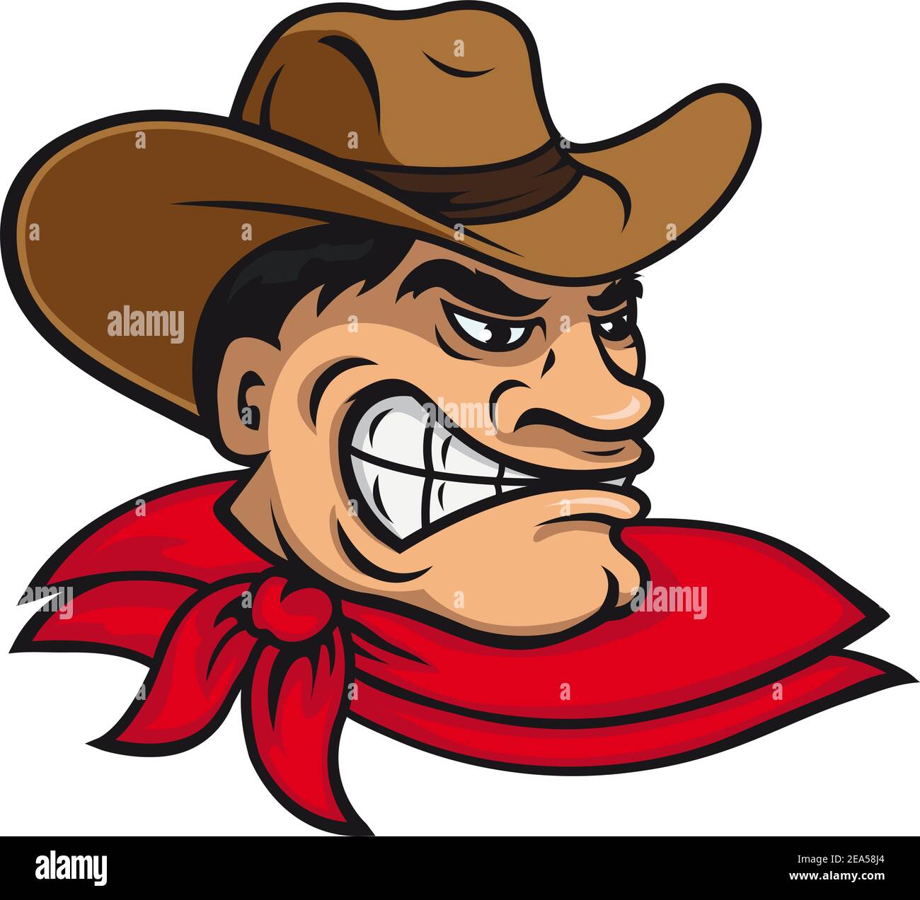 Cowboy de dessin animé dans un chapeau pour la mascotte Image Vectorielle  Stock - Alamy