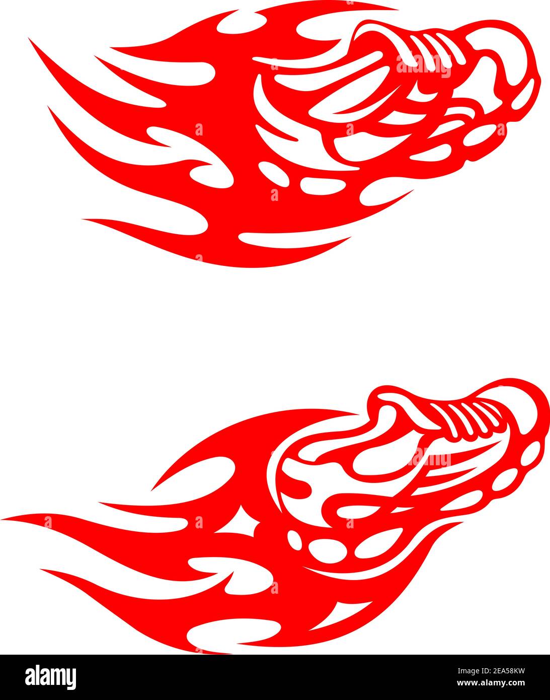 Baskets aux flammes tribales pour un motif tatouage sportif Illustration de Vecteur