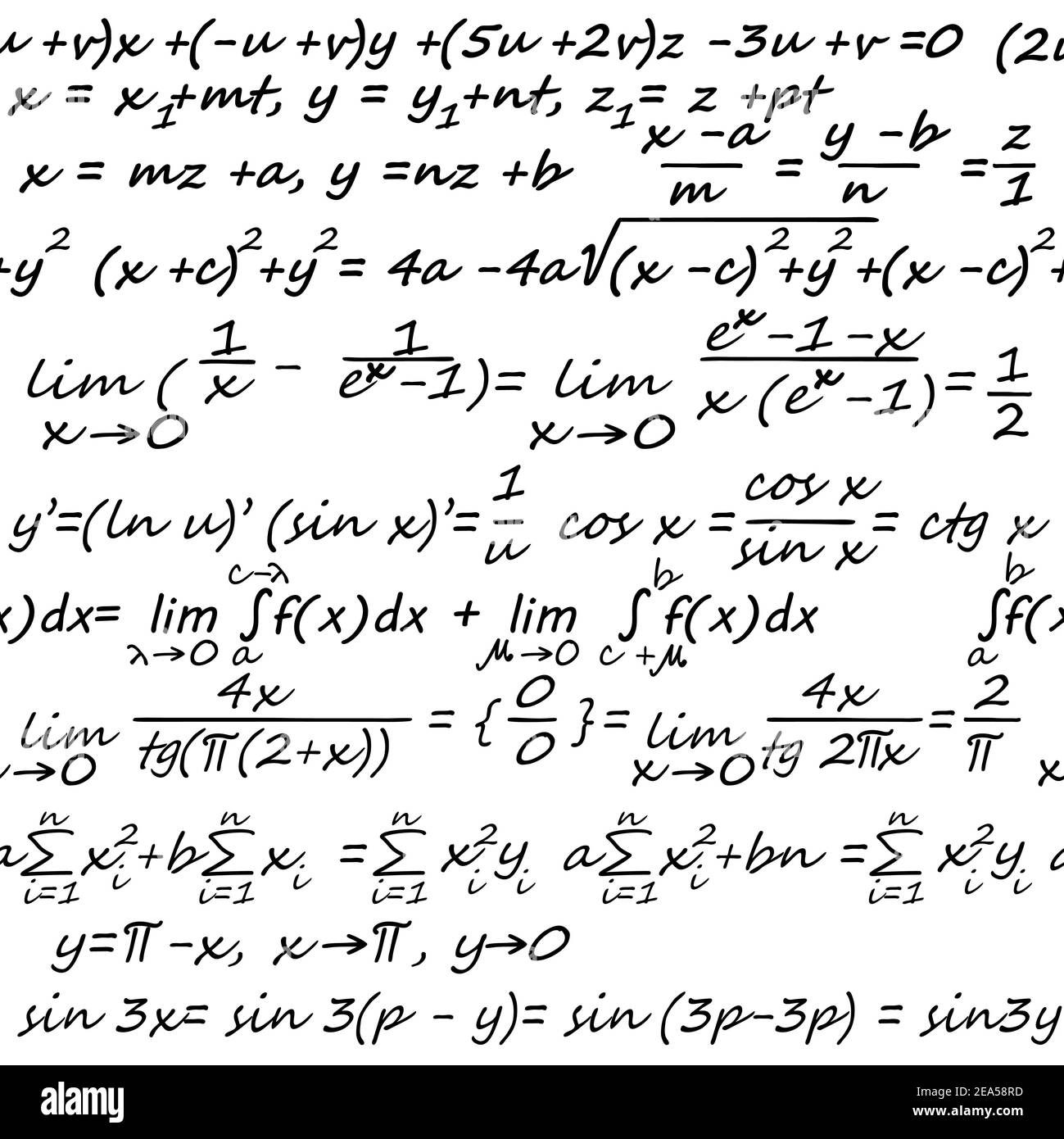 Arrière-plan transparent avec éléments algébriques pour une conception mathématique abstraite Illustration de Vecteur