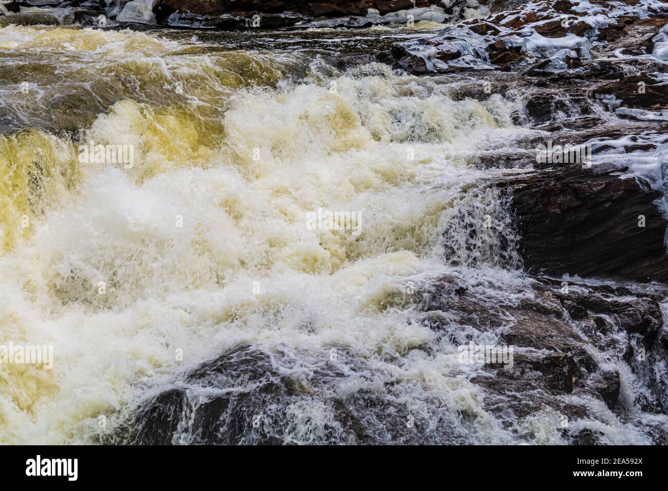 Egan Chutes conservation Area Bancroft Ontario Canada en hiver Banque D'Images