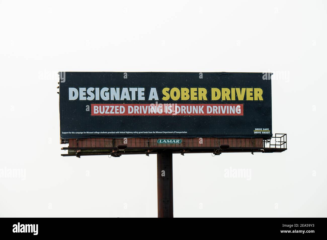 Panneau d'affichage anti-consommation de St. Joseph, Missouri. Banque D'Images