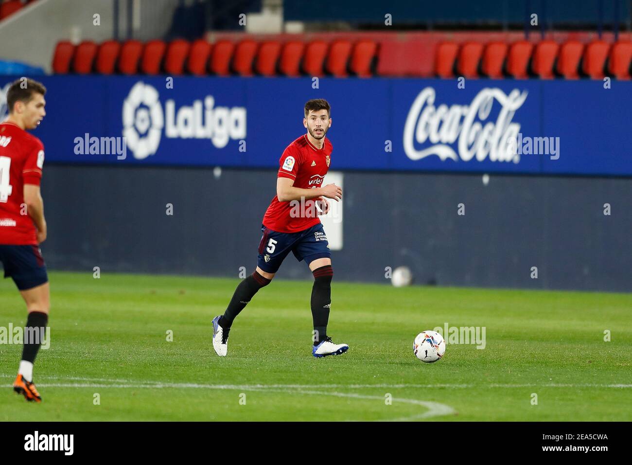 Pampelune, Espagne. 7 février 2021. David Garcia (Osasuna) football : Espagnol 'la Liga Santander' match entre CA Osasuna 2-1 SD Eibar à l'Estadio El Sadar à Pampelune, Espagne . Crédit: Mutsu Kawamori/AFLO/Alay Live News Banque D'Images