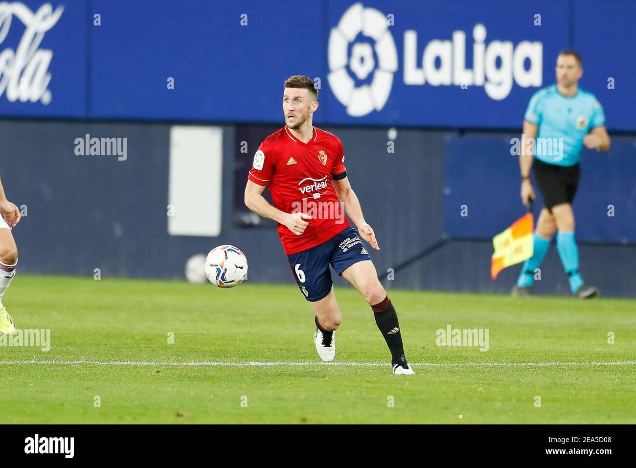 Pampelune, Espagne. 7 février 2021. Oier Sanjurjo (Osasuna) football : Espagnol 'la Liga Santander' match entre CA Osasuna 2-1 SD Eibar à l'Estadio El Sadar à Pampelune, Espagne . Crédit: Mutsu Kawamori/AFLO/Alay Live News Banque D'Images