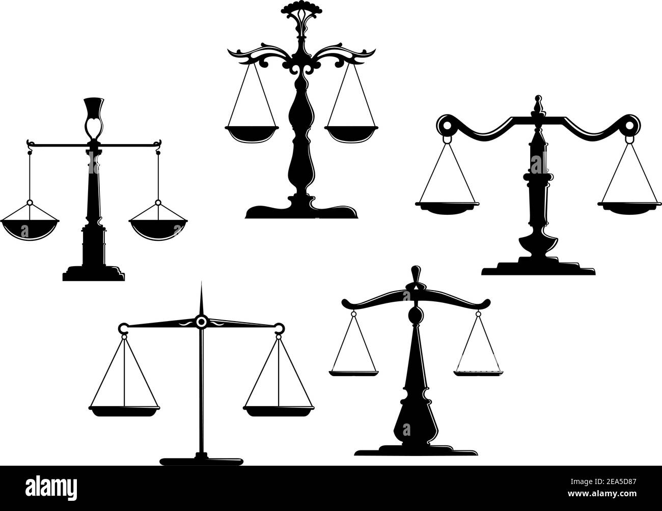 Balance rétro isolée sur fond blanc Illustration de Vecteur