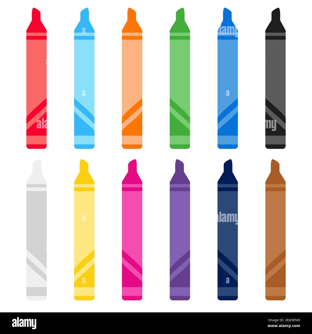 Pack de crayons colorés Illustration de Vecteur