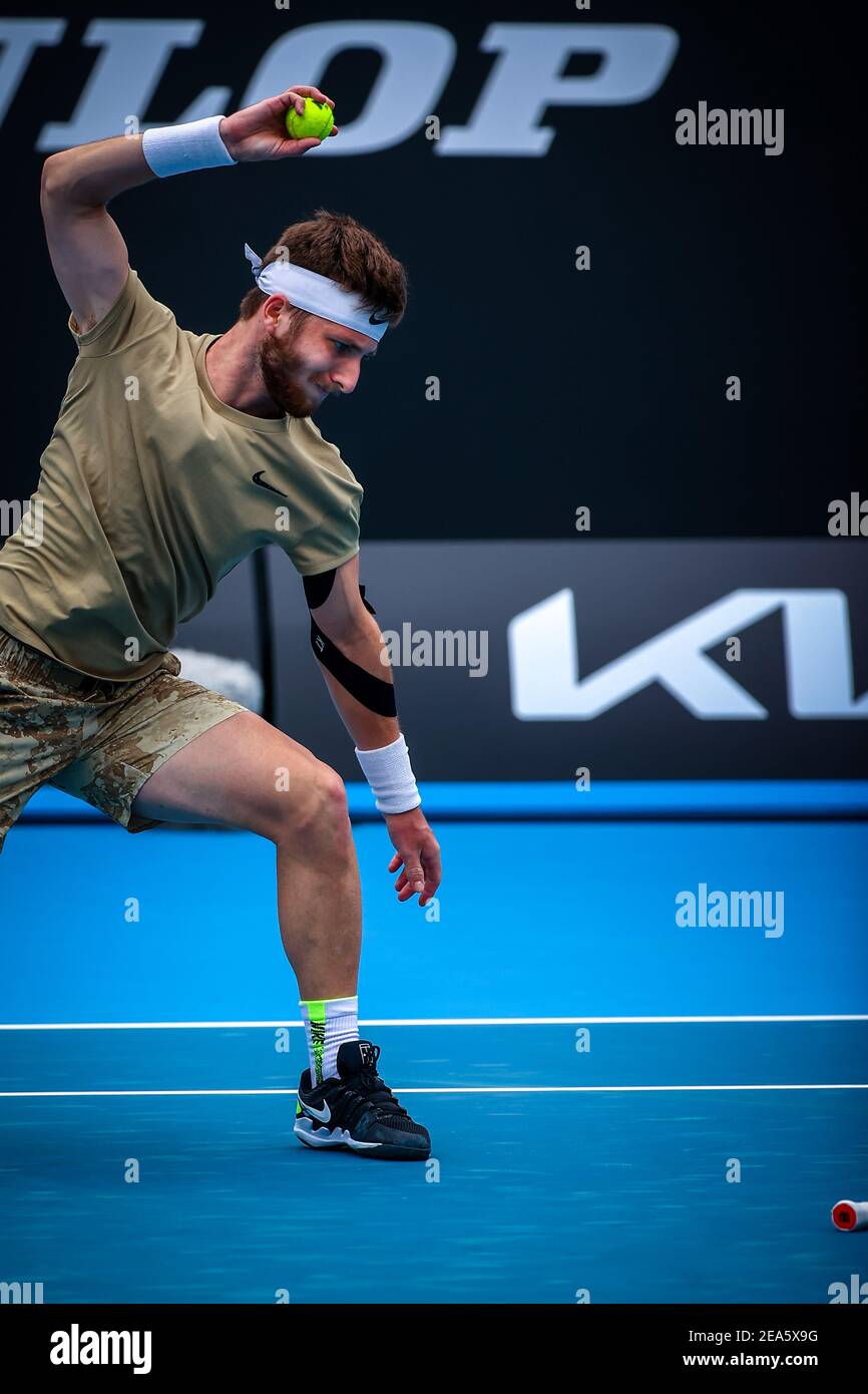 Corentin Moutet (ATP 80) photographié lors d'un match de tennis entre  French Moutet et Australian Millman, lors du premier tour de la compétition  de singles hommes Photo Stock - Alamy