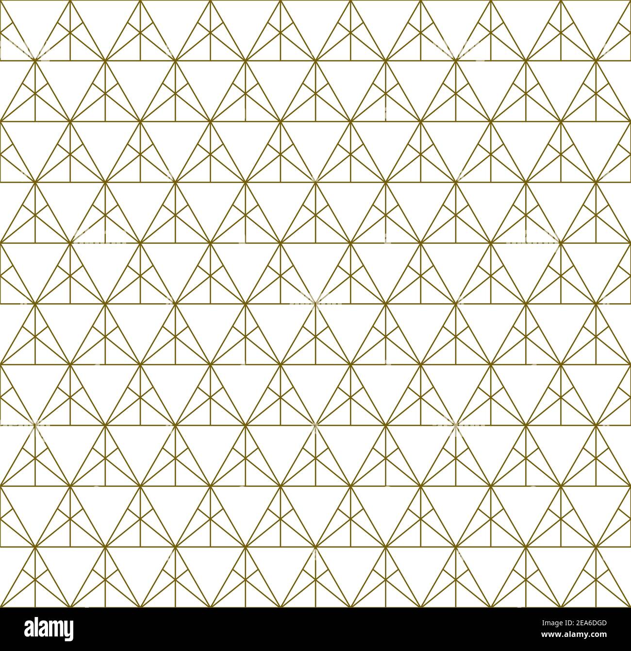 Motif Kumiko japonais sans couture en or avec des lignes fines. Illustration de Vecteur