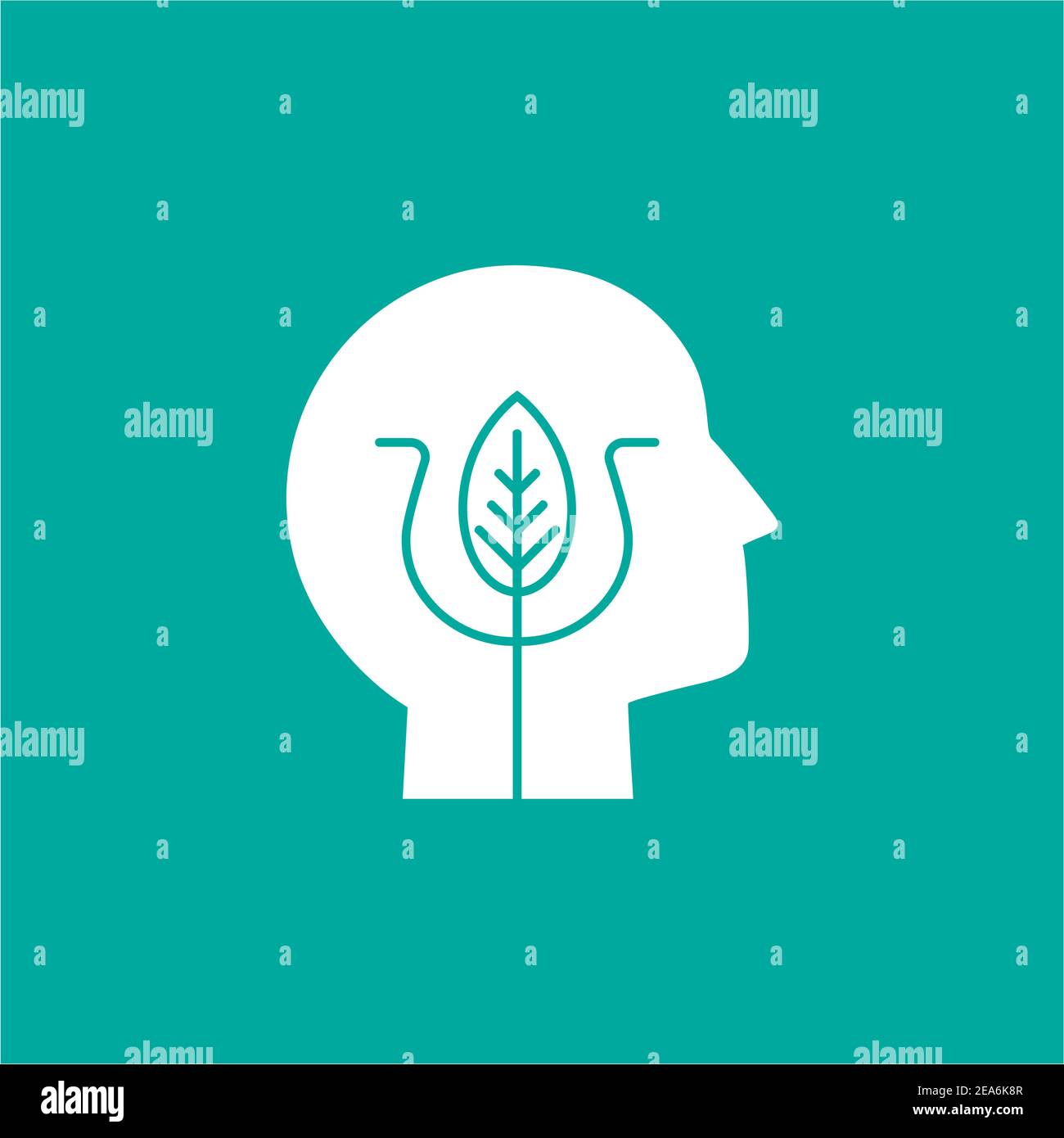 Tête de l'homme avec la lettre grecque psi. Logo de neuropsychologie et de psychologie isolé sur bleu. Concept de psychothérapie.. Psychologie ou symbole des compétences. flat illu Illustration de Vecteur