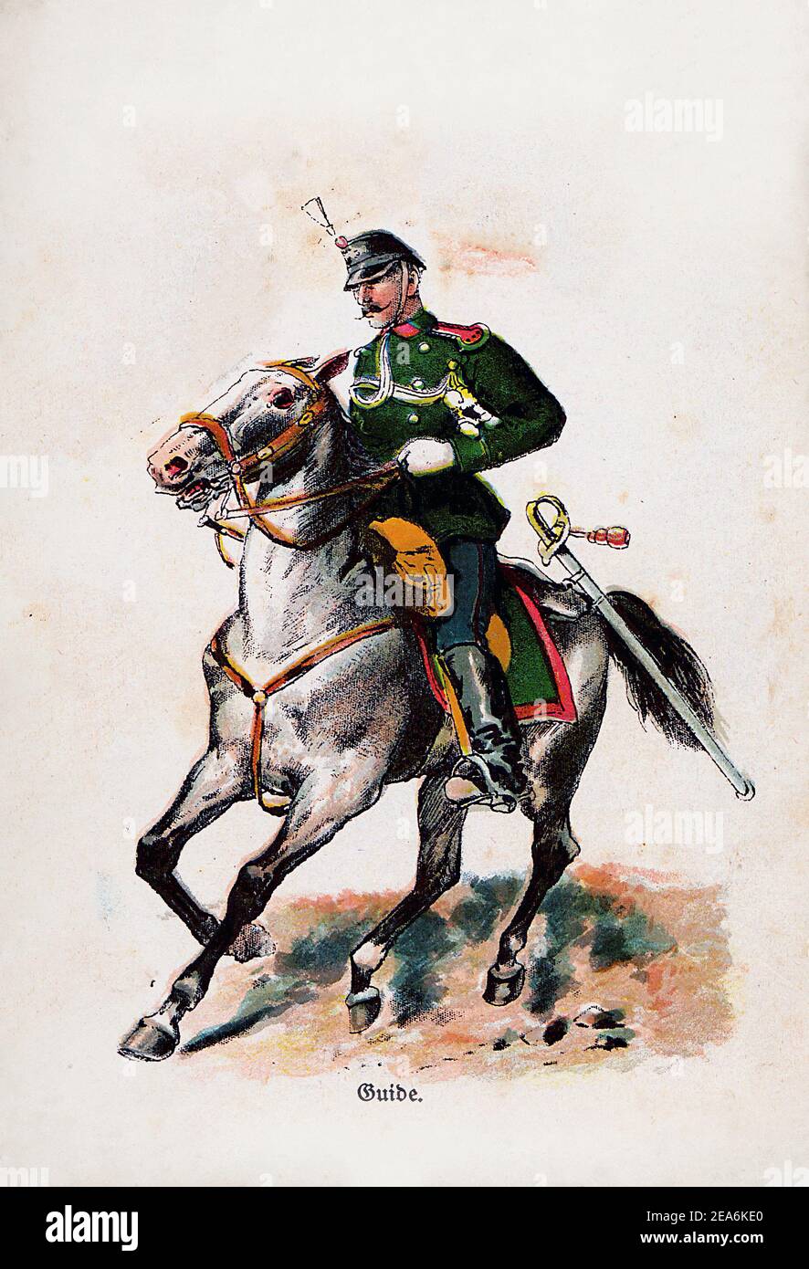 L'armée suisse avant la première Guerre mondiale scout suisse. Confédération suisse, 1910 Banque D'Images