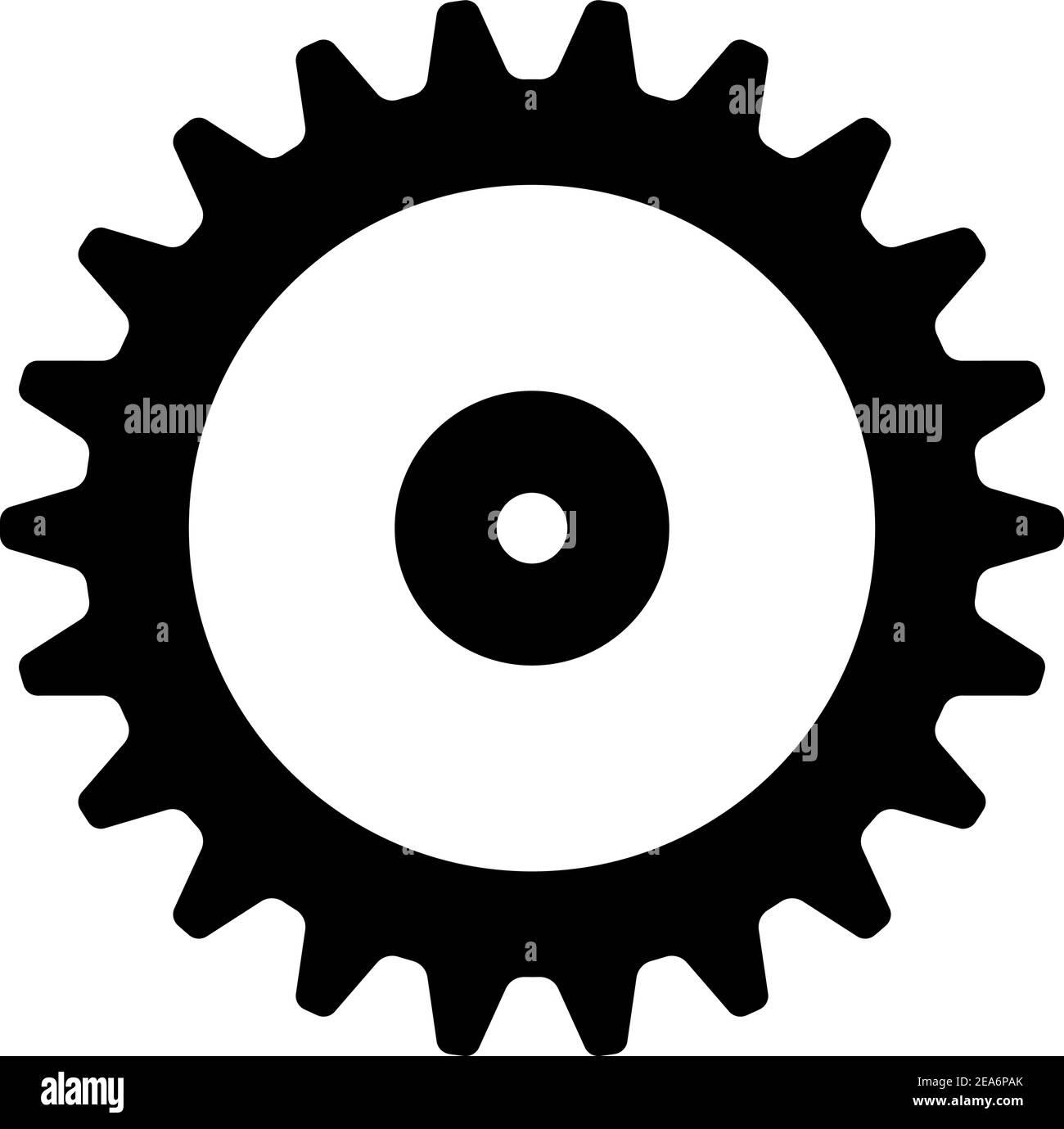 Illustration de l'engrenage de la machine, de l'icône du vecteur roue dentée Illustration de Vecteur