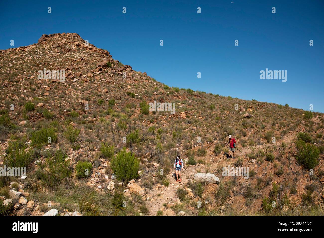 Randonnée pédestre sur le sentier Leopard, Baviaanskloof, Afrique du Sud Banque D'Images