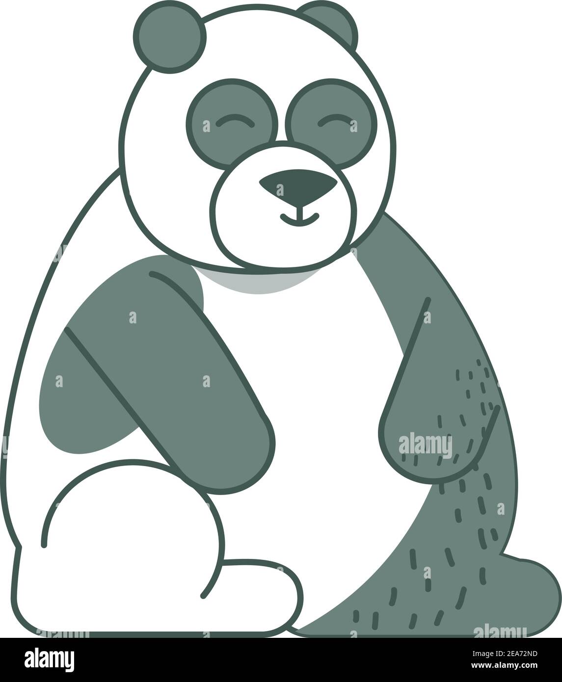 panda jungle animal en dessin animé abstrait dessin vectoriel illustration Illustration de Vecteur