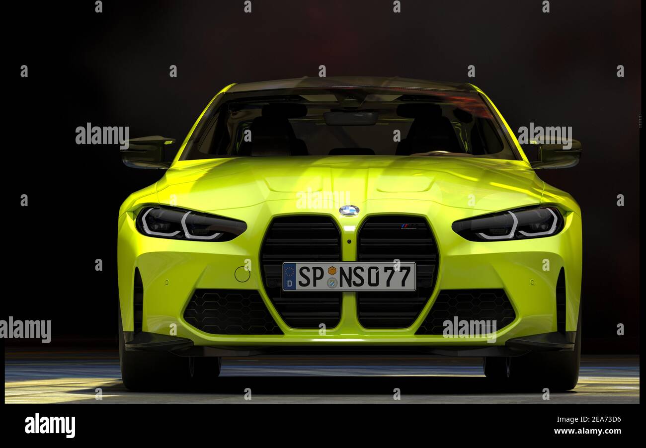 La nouvelle voiture de sport BMW M4 Competition Photo Stock - Alamy