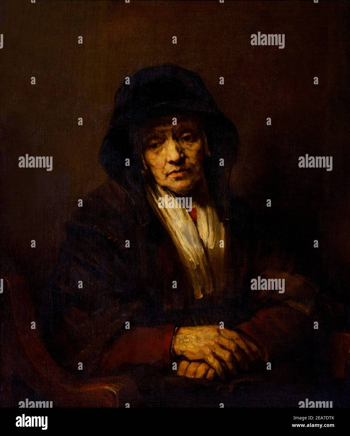 Portrait d'une vieille femme, Rembrandt, 1654, Musée d'état de l'Ermitage, Saint-Pétersbourg, Russie Banque D'Images