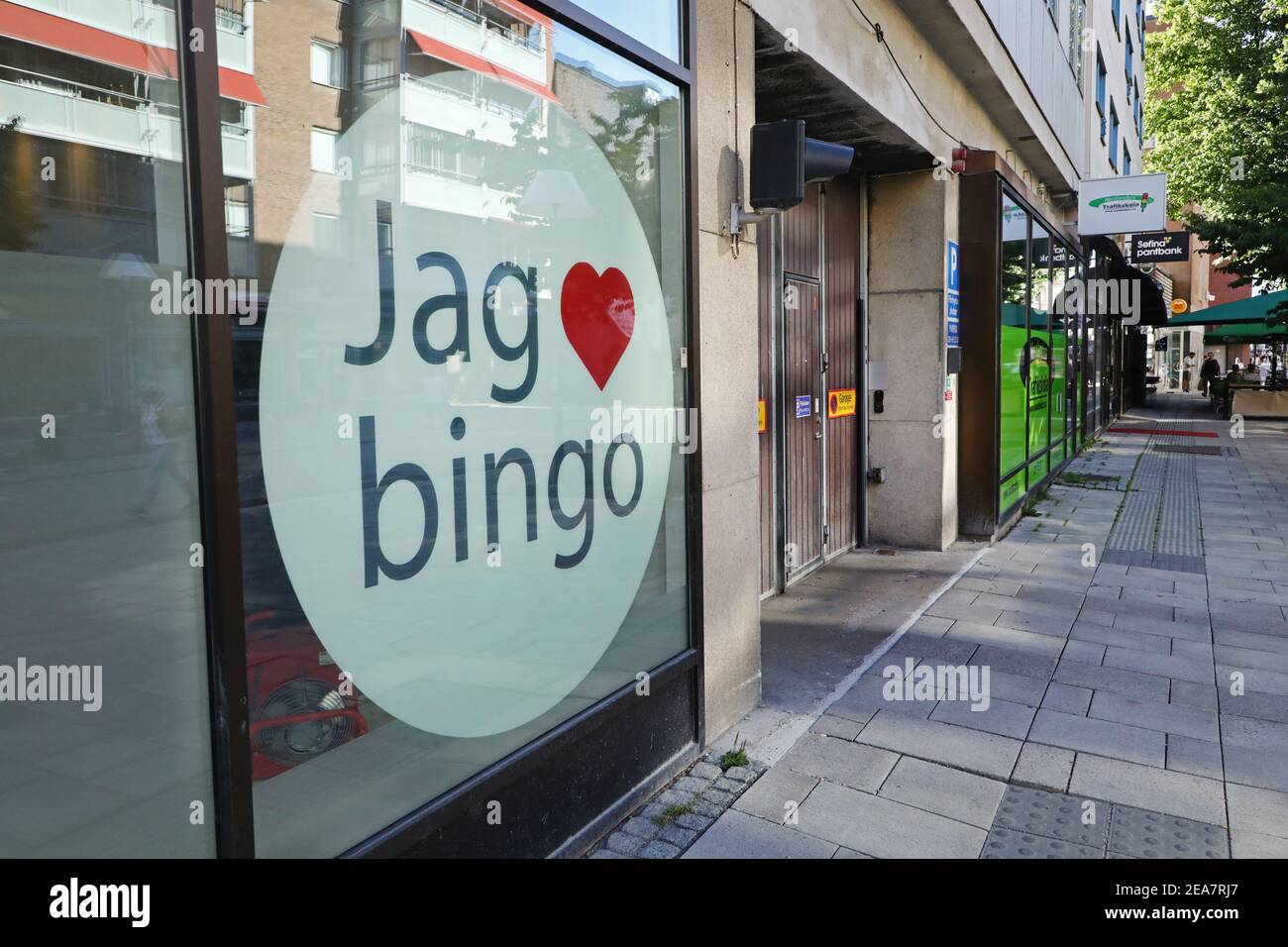 UPPSALA, SUÈDE- 11 AOÛT 2020 : un lieu pour Bingo. Banque D'Images