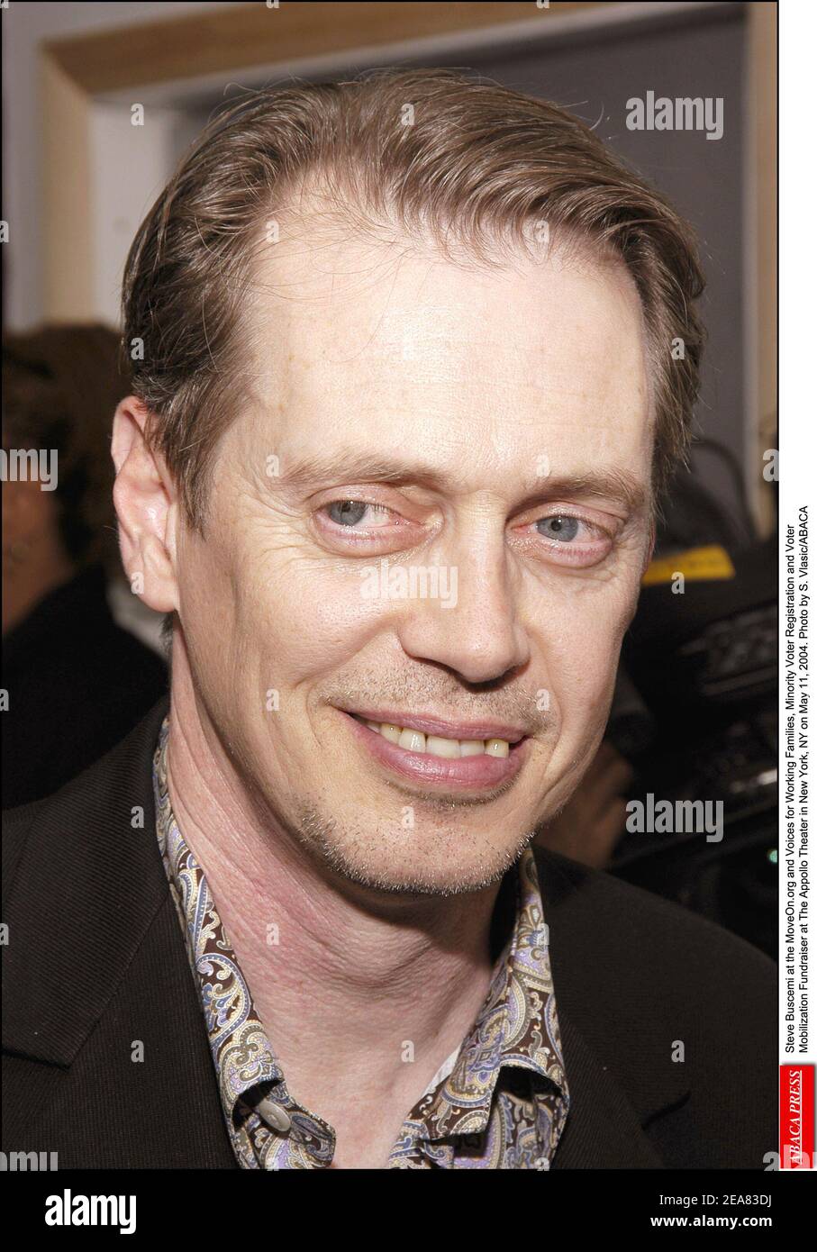 Steve Buscemi à la collecte de fonds MoveOn.org et voix pour les familles de travail, inscription des électeurs des minorités et mobilisation des électeurs au Théâtre Appollo de New York, NY, le 11 mai 2004. Photo de S. Vlasic/ABACA Banque D'Images