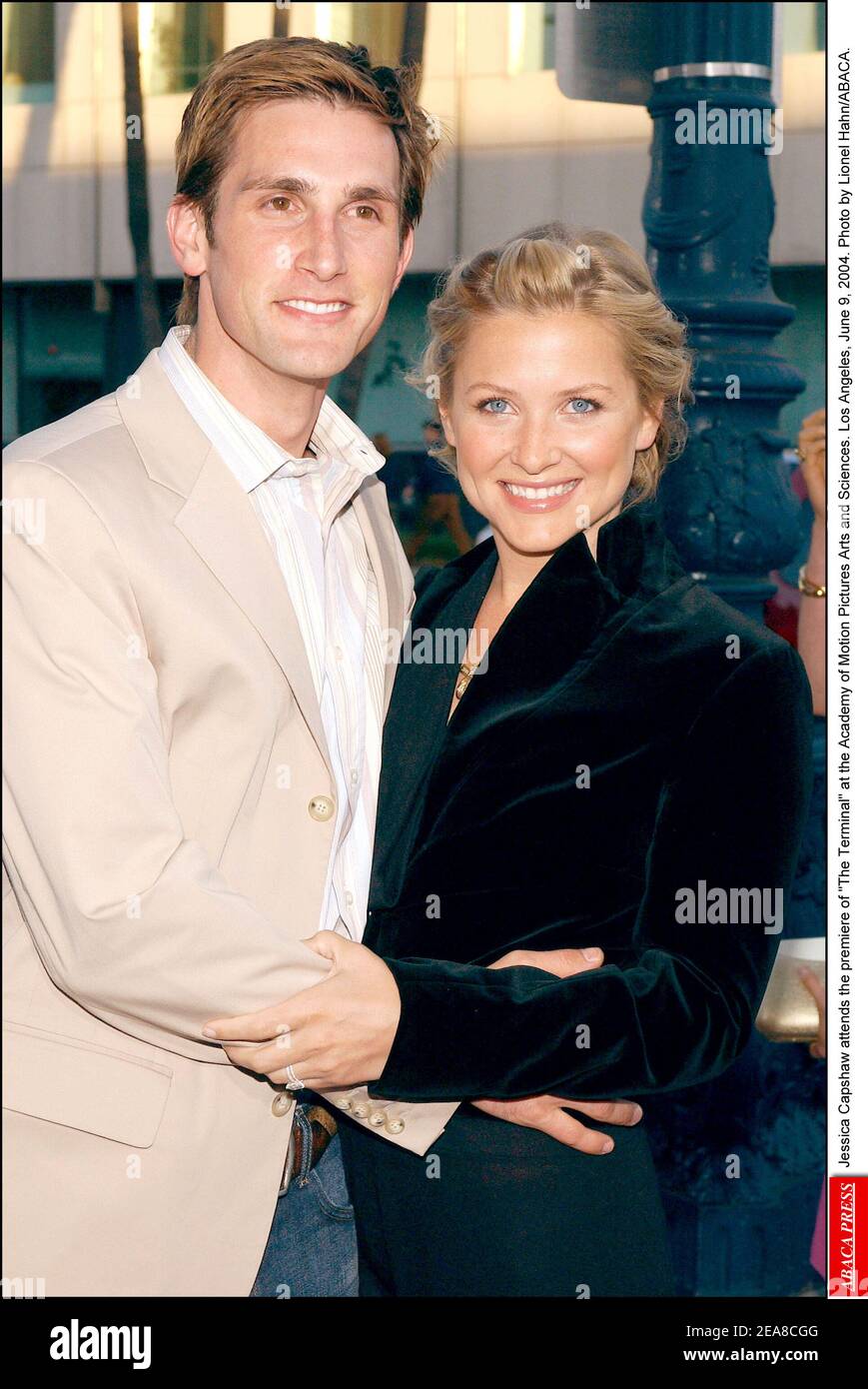 Jessica Capshaw participe à la première du terminal de l'Academy of Motion Pictures Arts and Sciences. Los Angeles, le 9 juin 2004. Photo de Lionel Hahn/ABACA. Banque D'Images