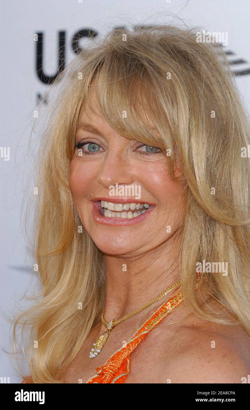 Goldie Hawn participe au 32e prix de réalisation de la vie de l'AFI en hommage à Meryl Streep au Kodak Theatre à Hollywood. Los Angeles, le 10 juin 2004. (Photo : Goldie Hawn). Photo de Lionel Hahn/Abaca. Banque D'Images