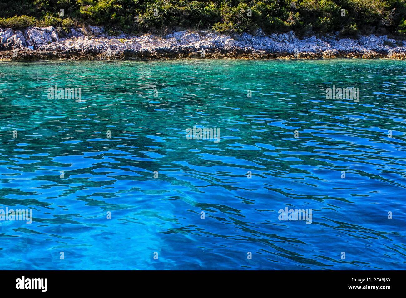 Vue sur Paklinski Otoci, Croatie, un jour d'été Banque D'Images