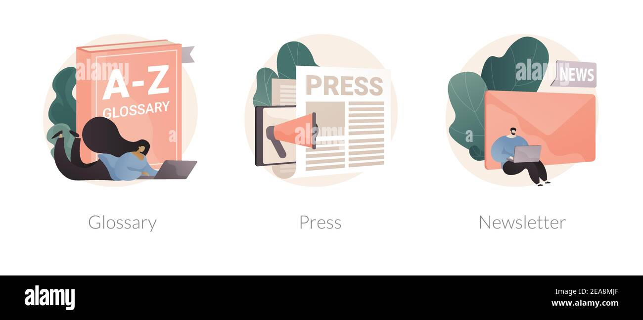 Interface de page Web d'entreprise concept abstrait illustrations vectorielles. Illustration de Vecteur