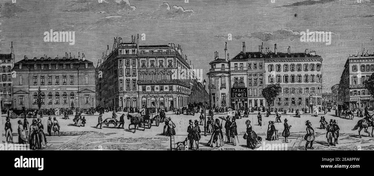 maison doree, tableau de paris par edmond texier,éditeur paulin et le chevalier 1852 Banque D'Images