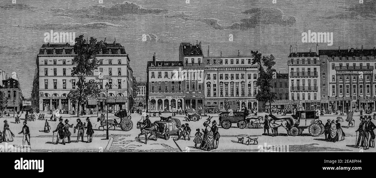 rue saint fiacre, tableau de paris par edmond texier,éditeur paulin et le chevalier 1852 Banque D'Images