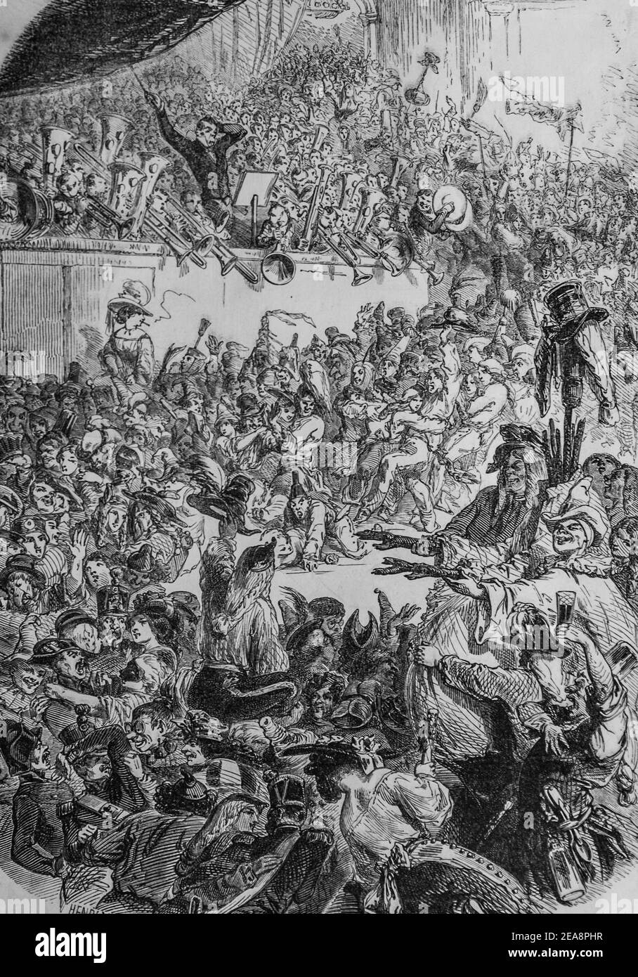 le galop infernal, tableau de paris par edmond texier, éditeur paulin et le chevalier 1852 Banque D'Images