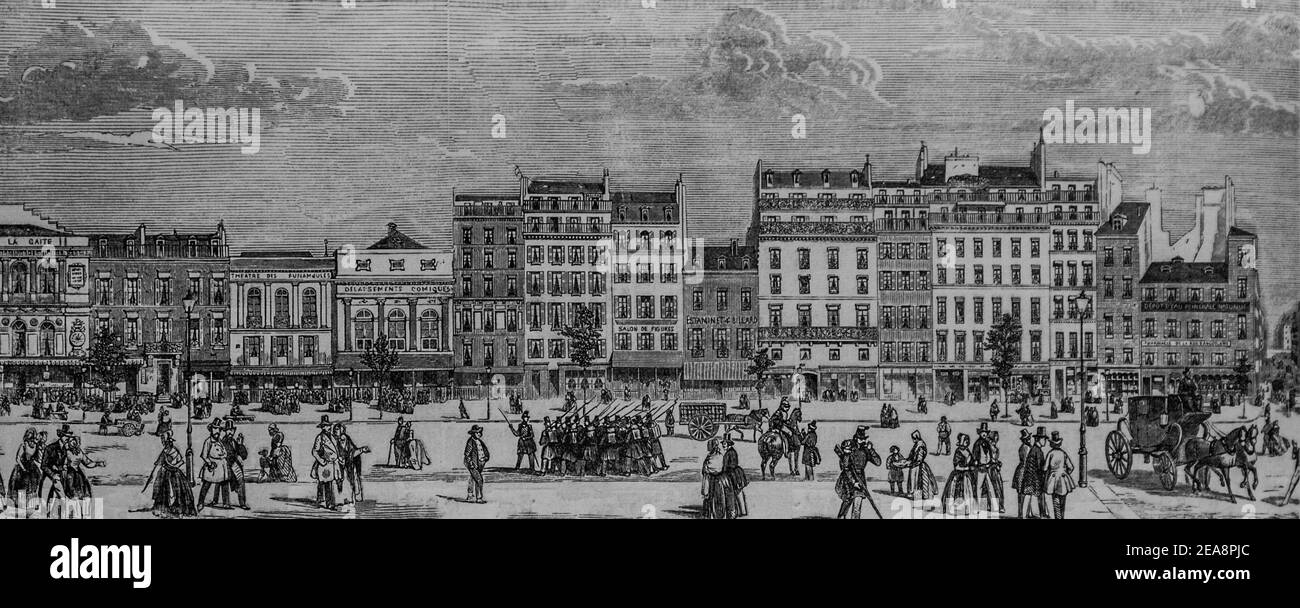 maison fieschi, tableau de paris par edmond texier,éditeur paulin et le chevalier 1852 Banque D'Images