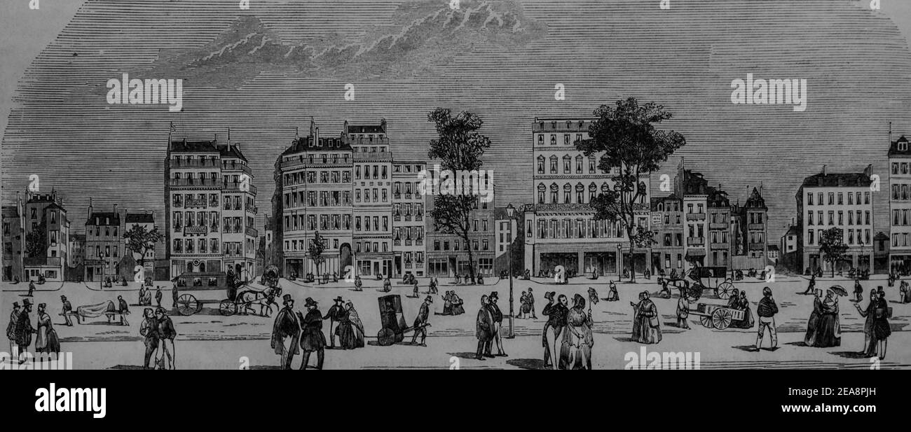 rue de harlay, tableau de paris par edmond texier, éditeur paulin et le chevalier 1852 Banque D'Images