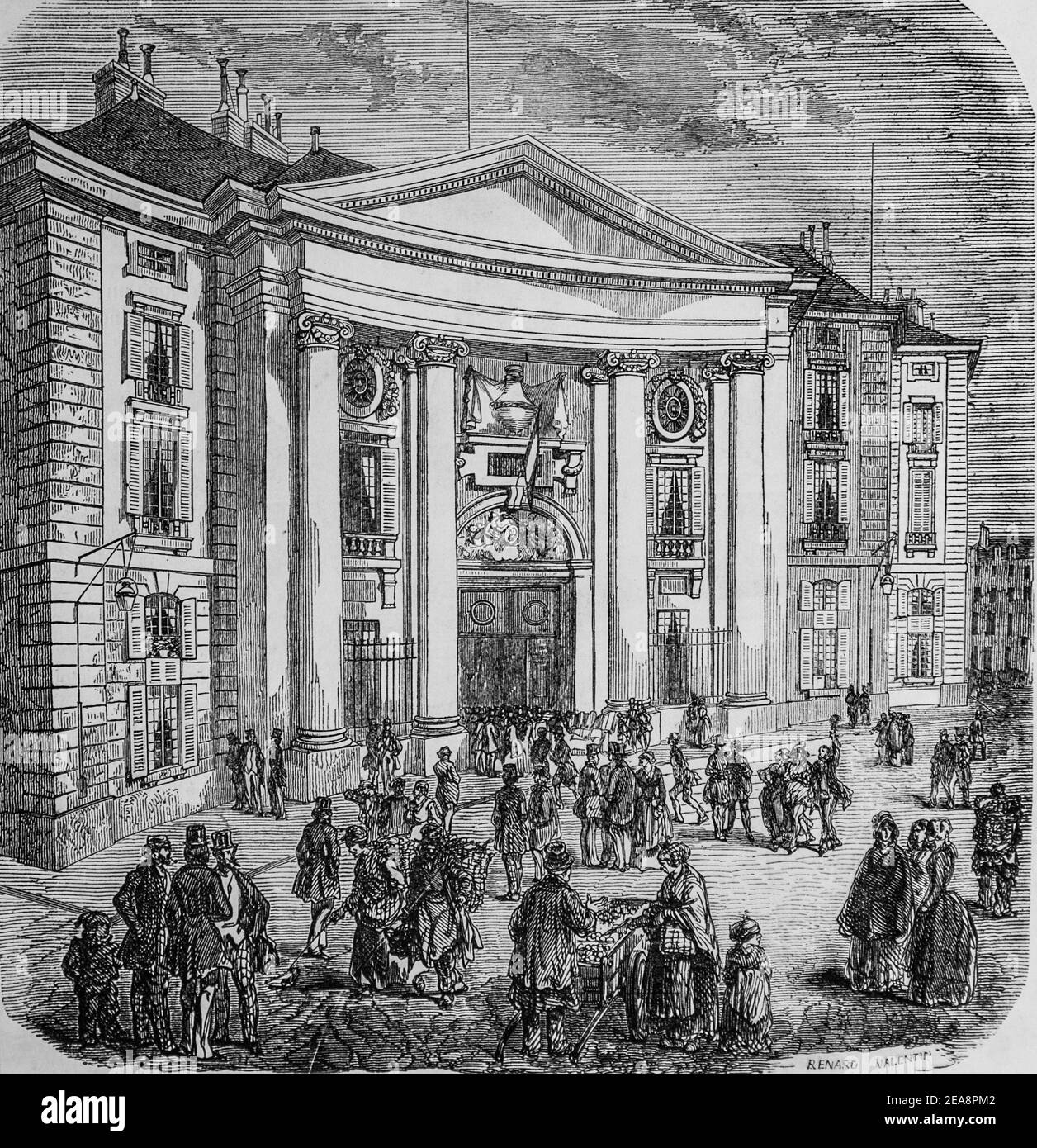 ecole de droit, tableau de paris par edmond texier,éditeur paulin et le chevalier 1852 Banque D'Images